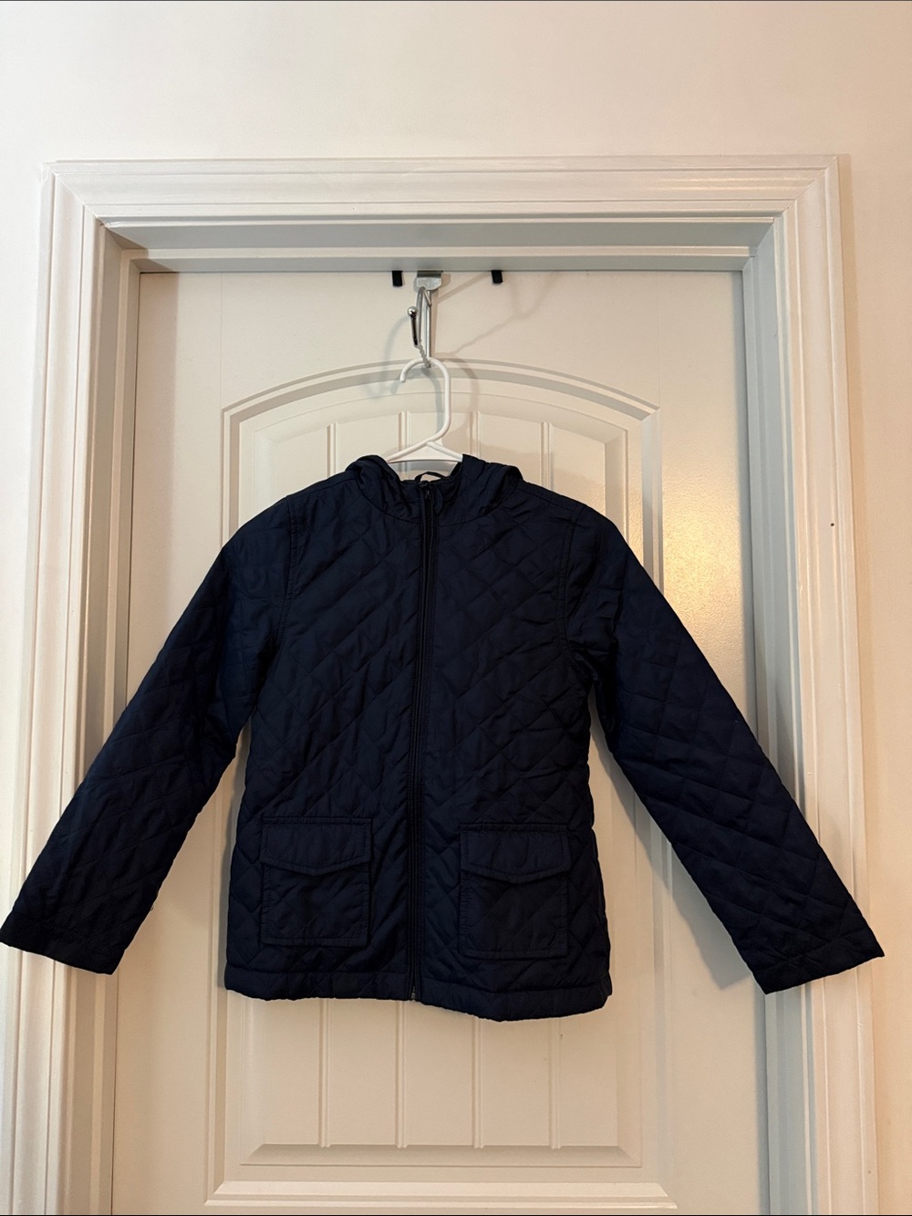 The Children's Place Navy Quilted Hooded Puffer Jacket